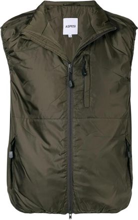 Aspesi Vest - Heren - Bodywarmers - Groen - L - Nylon - Jassen