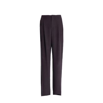 Saint Laurent Straight Trousers, male, Brown, Size: M Silk Straight Cut Pants Made in Italy