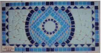 Self Self - rosone in vetro murano frozen blu 33X66 rivestimento bagno cucina