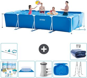 Intex Piscina Con Estructura Rectangular - 450x220x84 Cm - 7-piezas S20079
