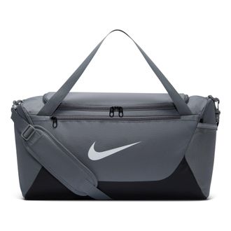 Nike Brasilia 40L Small Duffel Bag Smoke Grey Black White IB4394-084
