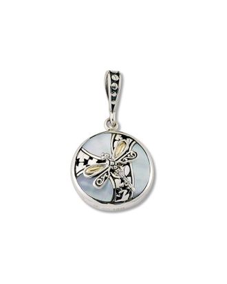 Samuel B. Samuel B 18K & Silver Pearl Dragonfly Pendant