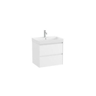 Roca Roca - Pack Unik Mueble Blanco De 2 Cajones + Lavabo Ona Medidas: 650x460x645 Mm
