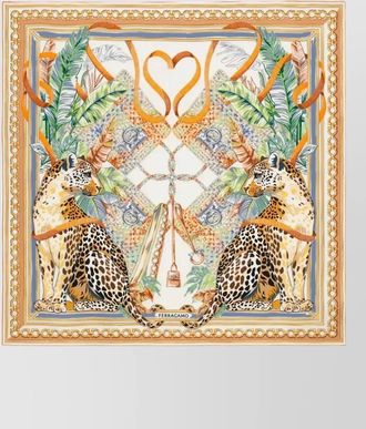 Ferragamo silk printed scarf