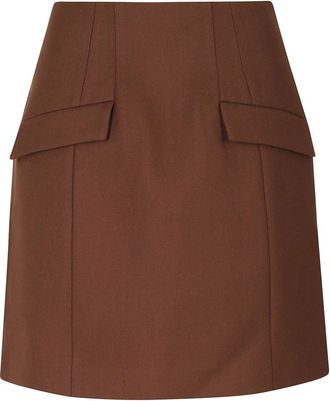 Birgitte Herskind Benjamin Rok - Dames - Rokken - Bruin - Maat: XS Wol