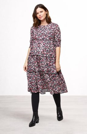 Nom Maternity Aurora Maternity & Nursing Dress in Winter Floral at Nordstrom, Size X-Small