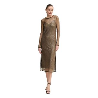 Pinko Pinko - Maxi Sheath Jurk - Dames - Jurken - Groen - Maat: XS Nylon