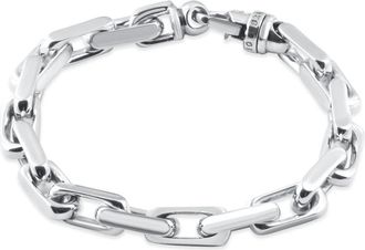 Pompeii3 Mens Heavy Square and Round Link 14k Gold (66gram) or Platinum (107gram) 8mm Bracelet 8.5