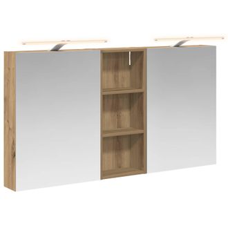vidaXL Juego De Muebles De Ba&ntilde;o Con Estante 3 Pcs 130 X 14,5 X 70 Cm Vidaxl