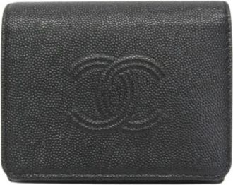 Chanel Pre-owned Portafoglio Coco Mark (tri-fold) - - Pre-owned - Donna - Nero - ONE SIZE