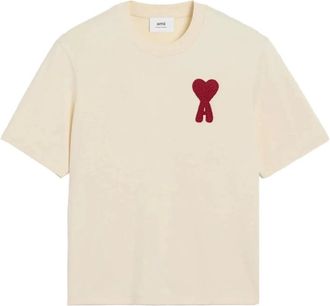Ami Ami de Coeur T-shirt - Heren - T-shirts - Beige - L - Katoen - Tops