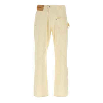 J.W.Anderson Wide Jeans, male, Yellow, W32, Twisted Workwear Trousers
