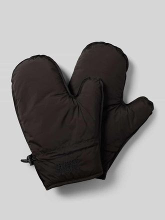 Mads Norgaard F&auml;ustlinge mit Logo-Stitching in Black, Gr&ouml;&szlig;e S/M