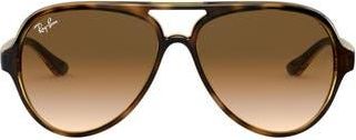 Ray-Ban Cats 5000 59mm Gradient Aviator Sunglasses in Light Havana at Nordstrom Rack