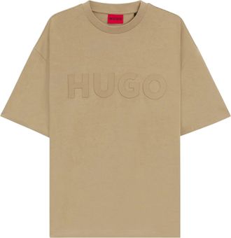 HUGO BOSS Hugo Heren Dinkee oversized T-shirt (Beige)