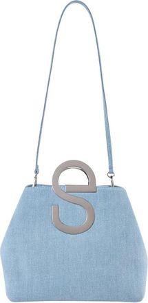 Stine Goya Denim Tote Bag met Metalen Handvatten - Dames - Handtassen - Blauw - ONE Size - Denim - Tassen