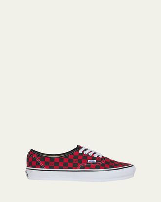 Valentino Garavani x Vans Mens Tess St VLogo Check Canvas Low-Top Sneakers
