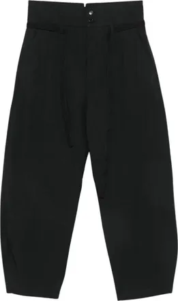 Barena Candiano Vion Trousers - female - Barena Venezia - Cropped Trousers - Black - XS - Trousers