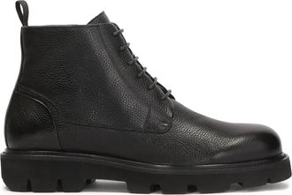 Kazar Klassieke herensneakers op trep zool - Heren - Veterlaarzen - Zwart - 45 EU - Leer - Schoenen