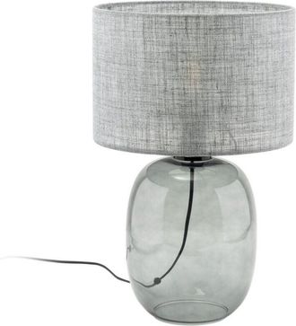 Luminosa Light Designs TK Melody Lámpara de mesa con pantalla redonda gris 1xE27