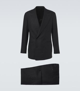 Saman Amel Double-breasted linen suit