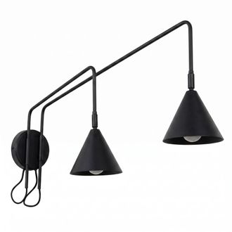 Sollux Lighting Aplique negro acero alt. 30 cm
