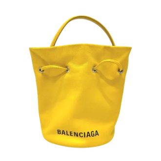 Balenciaga Pre-owned Bucket Bags, female, Yellow, Size: ONE SIZE Pre-owned Leather balenciaga-bags