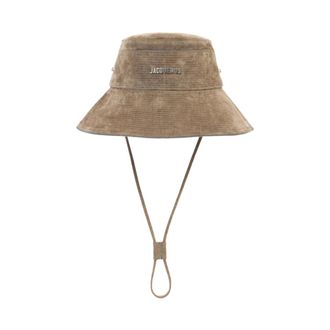 Jacquemus Hats, female, Beige, Size: 56 CM De-N&icirc;mes Denim Bucket Hat