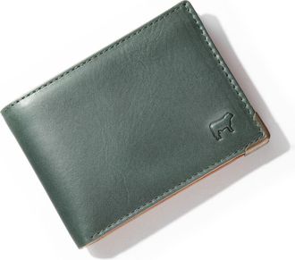 Will Leather Goods William Two Tone Bifold Wallet in Green/tan at Nordstrom