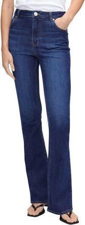 Aligne Slim Flare Organic Cotton Jeans in Ocean Blue at Nordstrom, Size 28