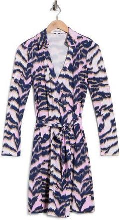 Diane Von F&uuml;rstenberg Jeanne Long Sleeve Silk Wrap Dress in Palace Tiger Pink at Nordstrom Rack, Size Xx-Small