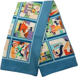 Herm&egrave;s Pre-owned Scarves, female, Multicolor, Size: ONE SIZE Pre-owned Les Petits Metiers De Paris Scarf