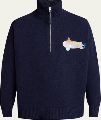 Loewe x Suna Fujita Mens Submarine Half-Zip Sweater