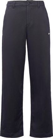 Nike Mens Nike Life Solid Color Logo Printing Loose Straight Casual Pants/Trousers Black DX6028-010