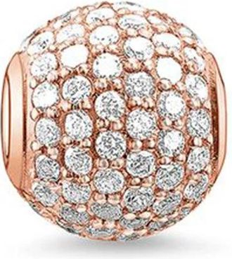 Thomas Sabo Ros&eacute;goud Charme Hanger met Zirkonia - Dames - Sieraden - Veelkleurig - ONE Size - Accessoires
