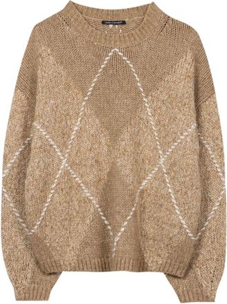 Luisa Cerano Jersey con estampado - Knitwear - Mujer - Marr&oacute;n - L
