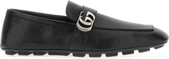 Gucci Schoenen, Heren, Zwart, 42 1/2 EU, Leer, Driver met Double G