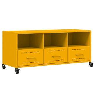 Berkfield Home TV Cabinet Mustard Yellow 100.5x39x43.5 cm Steel