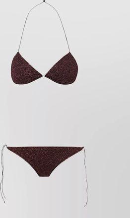 Os&eacute;ree glitter halter neck triangle swimwear coverups