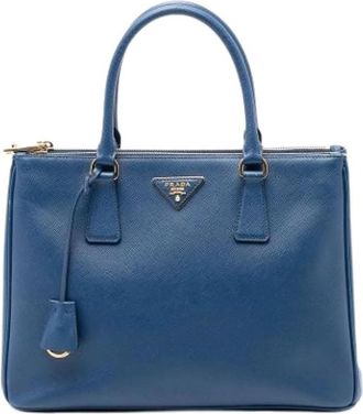 Prada Pre-owned Handbags, female, Blue, Size: ONE SIZE Pre-owned Vintage Leather Handbag