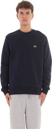 Lacoste Hoodies & sweatvesten, Heren, Blauw, L, Katoen, Klassiek Fleece Sweatshirt
