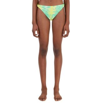 Ganni Bikinis, female, Green, Size: S Printed Bikini Briefs