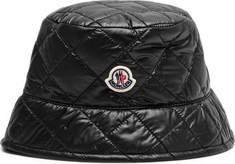 Moncler Logo Quilted Shell Bucket hat - Black - One Size
