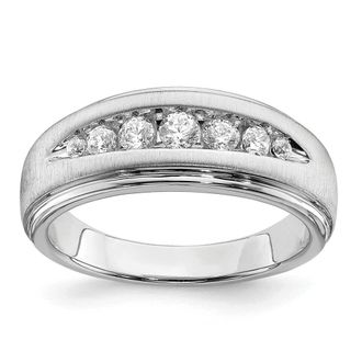 Diamond2Deal 10k Gold Lab Grown Diamond Wedding Band Ring 1/2Ct Clarity- VS Color- G-H