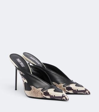 PARIS TEXAS Mules Lidia Queen of Hearts de piel