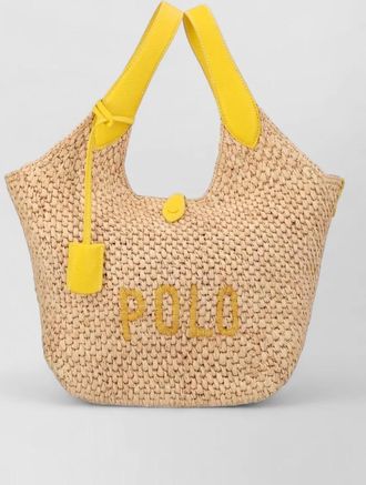 Polo Ralph Lauren raffia beach tote bag
