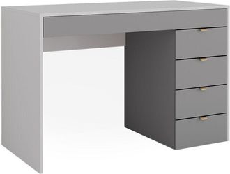 Vicco Tocador Elise, Blanco/gris/gris, 115 cm con 5 cajones