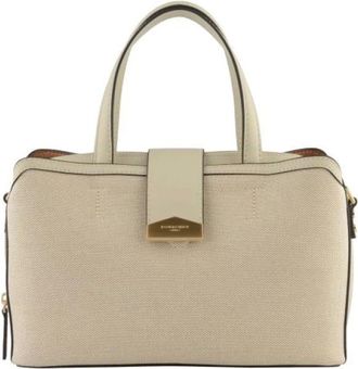 Pourchet Tassen, Dames, Beige, ONE Size, Leer, Cavalcade Lin Handtas