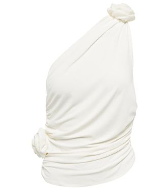 Magda Butrym Top monospalla con applicazioni a fiori