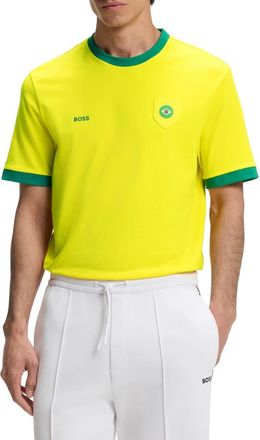 BOSS Lux Stretch Cotton Graphic T-Shirt in Brazil at Nordstrom, Size Xx-Large